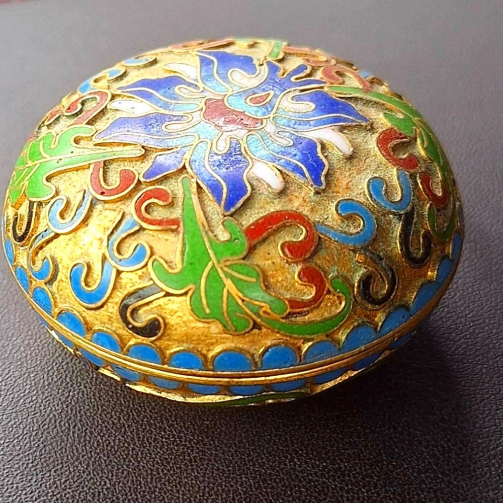 Vintage‎ Cloisonné Trinket Box MB